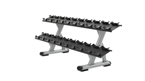 Precor Discovery Series 2 Tier, 10 Pair Dumbbell Rack